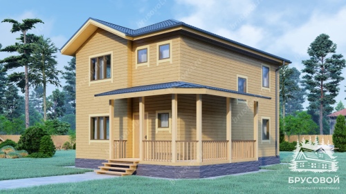 Проект дома из бруса 7х9, площадью 116 м2