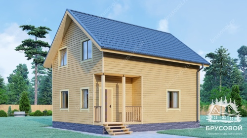 Проект дома из бруса 7х9, площадью 92 м2