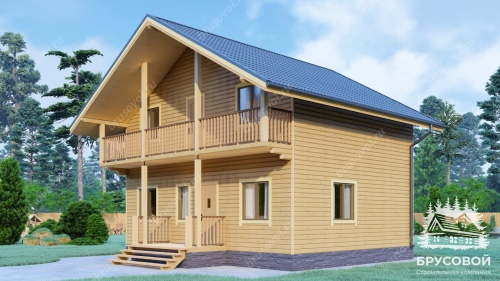Проект дома из бруса 7х9, площадью 106 м2