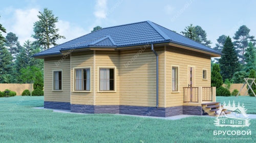 Проект дома из бруса 7х10, площадью 54 м2