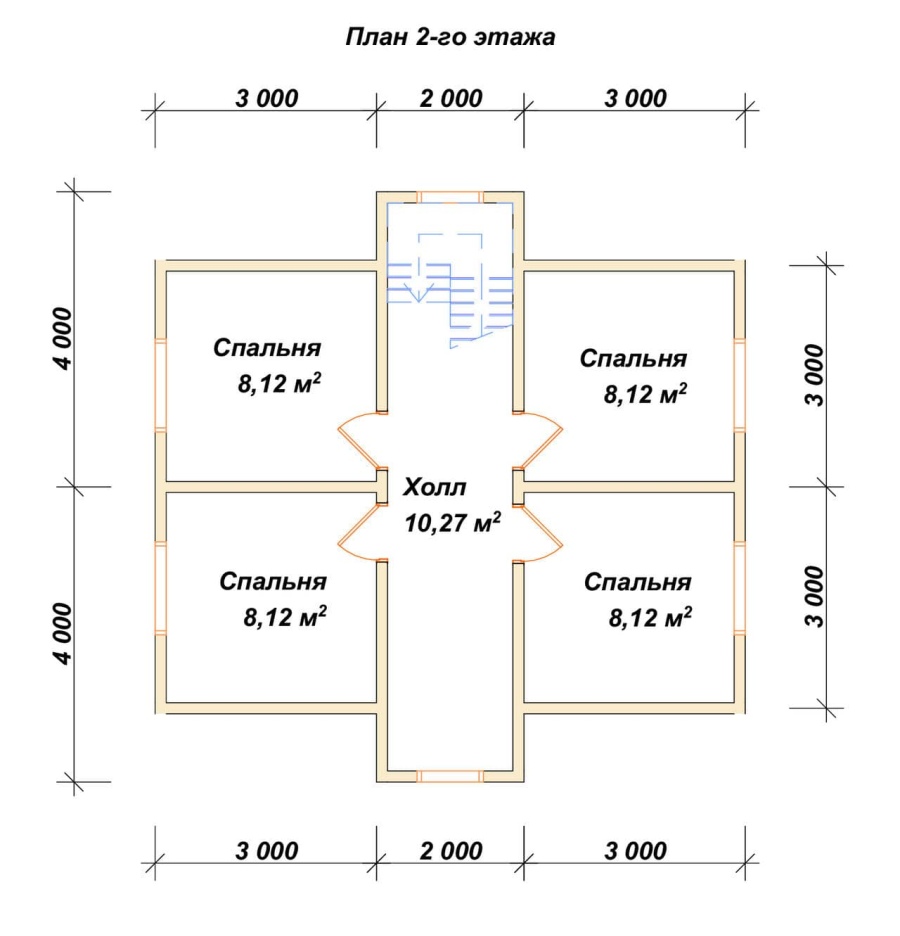 План второго этажа проект БРУСОВОЙ №-115