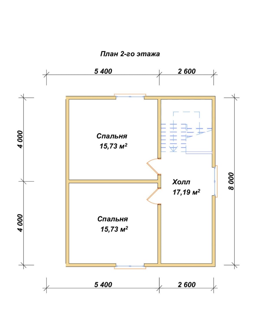План второго этажа проект БРУСОВОЙ №-116