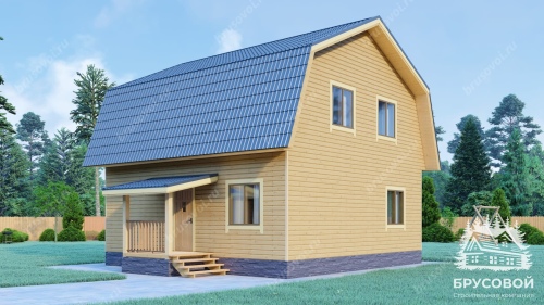 Проект дома из бруса 8х8, площадью 118 м2