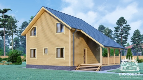 Проект дома из бруса 8х8, площадью 116 м2