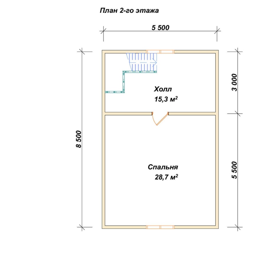 План второго этажа проект БРУСОВОЙ №-126