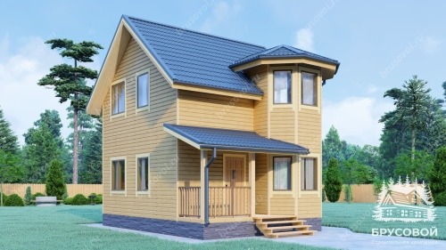 Проект дома из бруса 6х7, площадью 72 м2