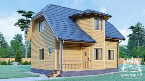 Проект дома из бруса 8х9, площадью 108 м2