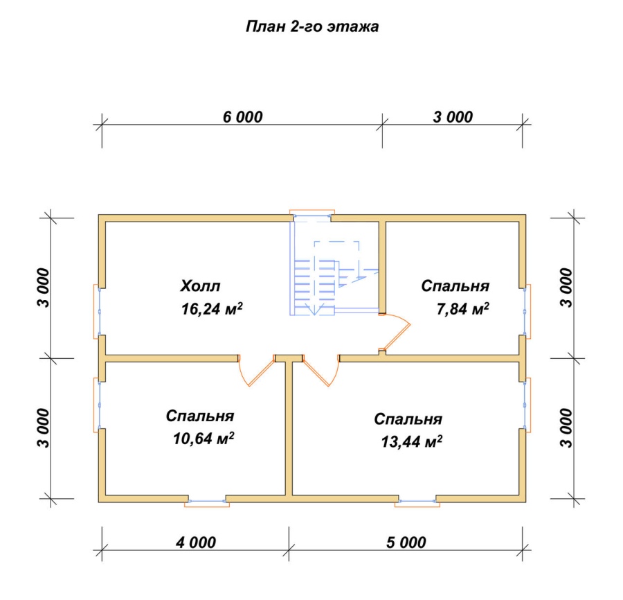 План второго этажа проект БРУСОВОЙ №-131