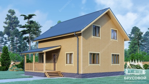 Проект дома из бруса 8х9, площадью 139 м2