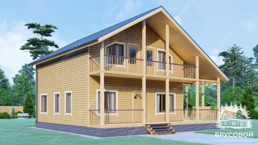 Четвертый вид проект БРУСОВОЙ №-136