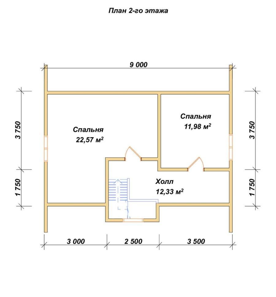 План второго этажа проект БРУСОВОЙ №-138