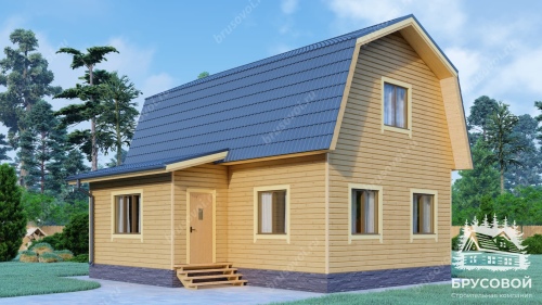Проект дома из бруса 8х9, площадью 88 м2