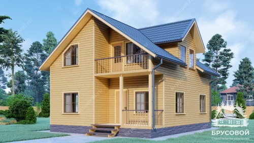 Проект дома из бруса 8х10, площадью 140 м2