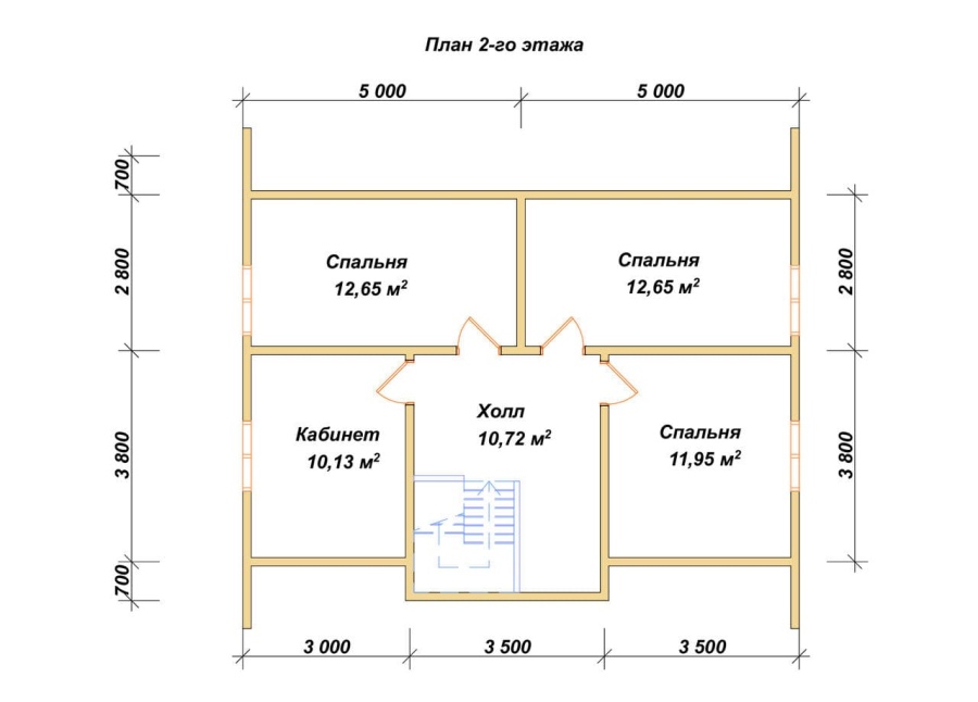 План второго этажа проект БРУСОВОЙ №-145