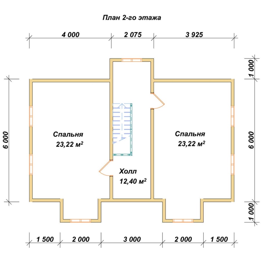 План второго этажа проект БРУСОВОЙ №-146