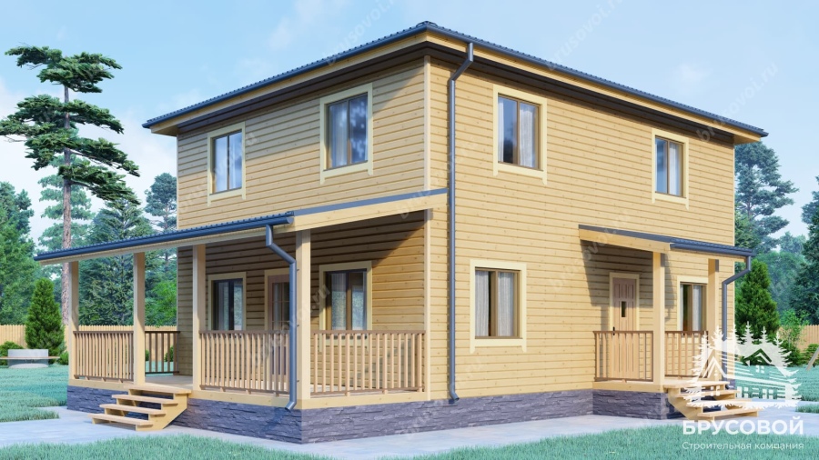 Главный вид проект БРУСОВОЙ №-150