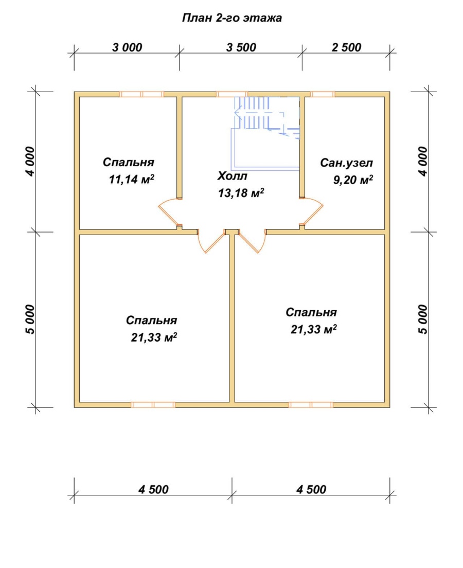 План второго этажа проект БРУСОВОЙ №-156