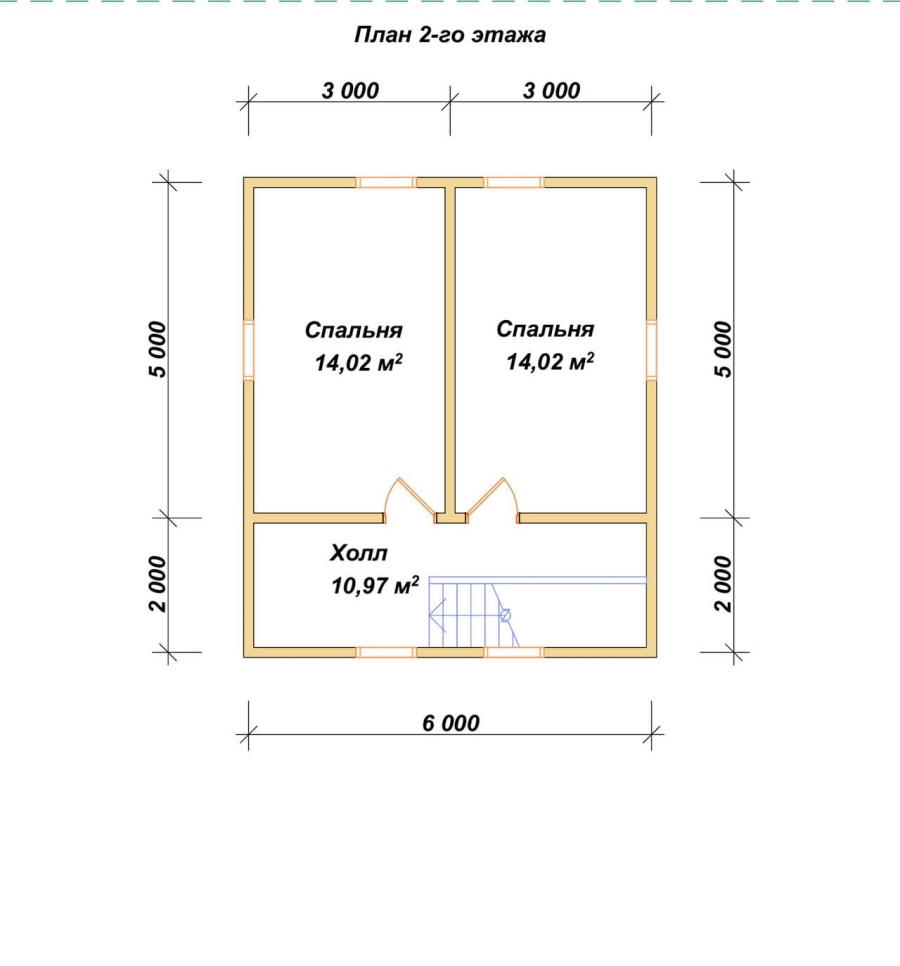 План второго этажа проект БРУСОВОЙ №-160