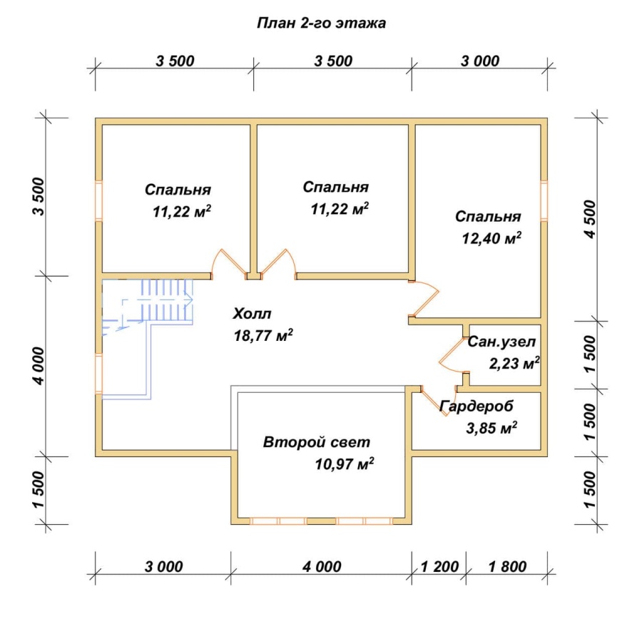 План второго этажа проект БРУСОВОЙ №-167