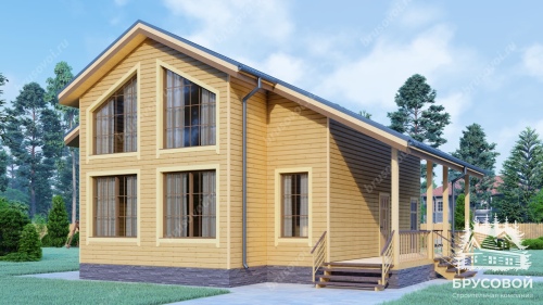 Проект дома из бруса 9х10, площадью 120 м2