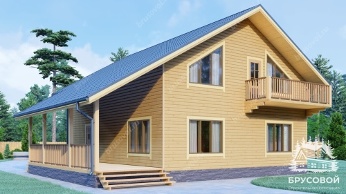 Проект дома из бруса 9х11, площадью 169 м2