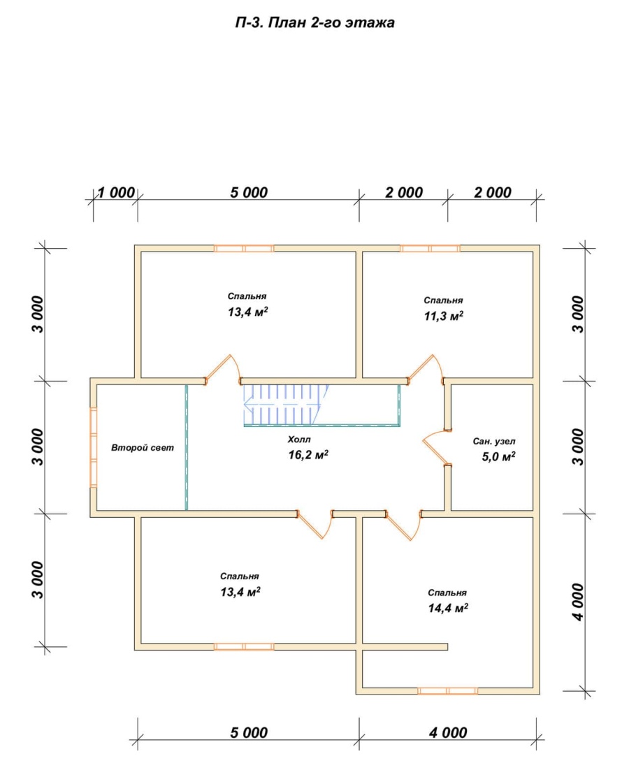 План второго этажа проект БРУСОВОЙ №-175