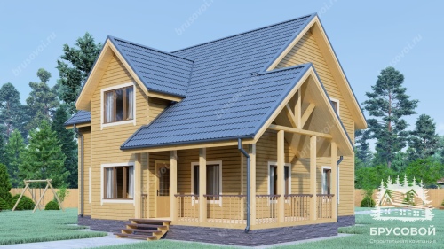 Проект дома из бруса 10х10, площадью 155 м2