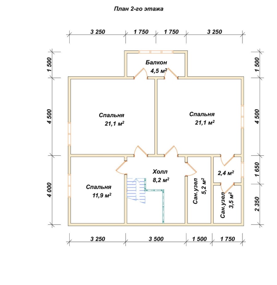 План второго этажа проект БРУСОВОЙ №-177