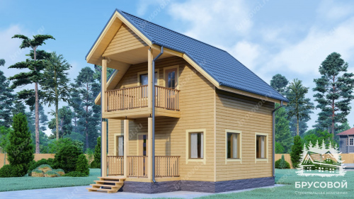 Проект дома из бруса 6х7, площадью 71 м2
