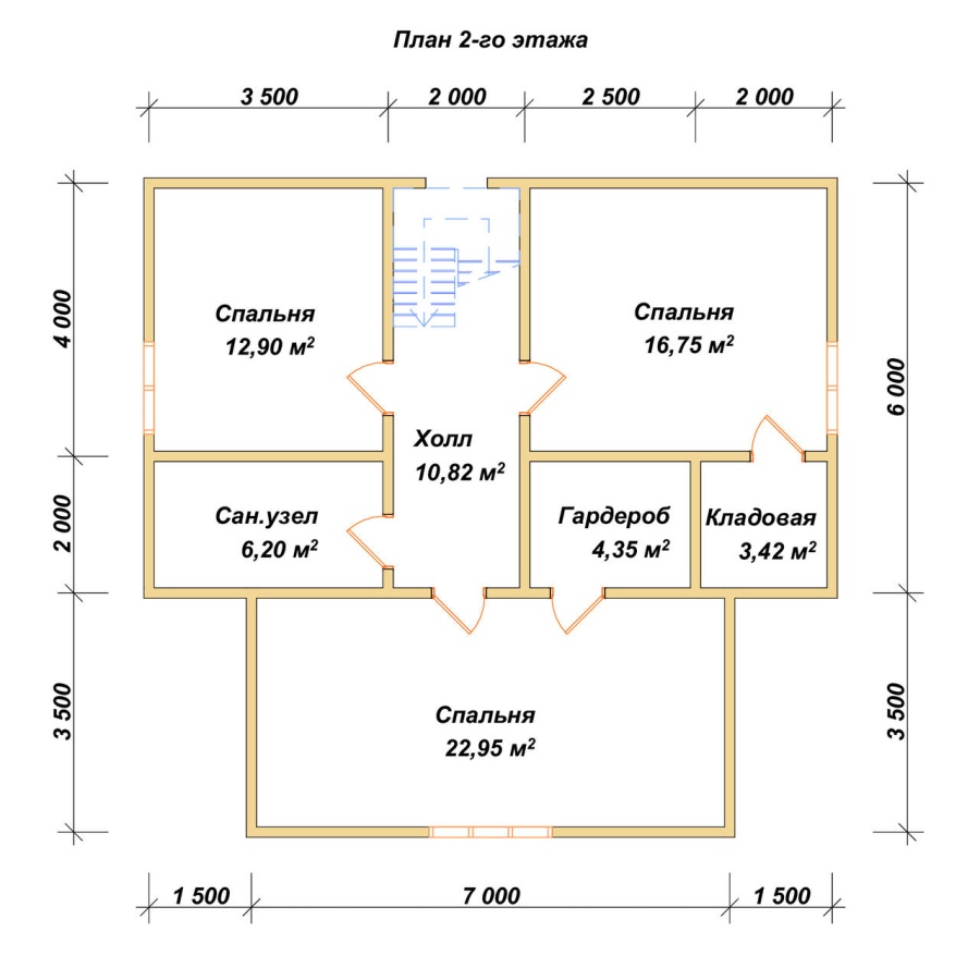 План второго этажа проект БРУСОВОЙ №-180