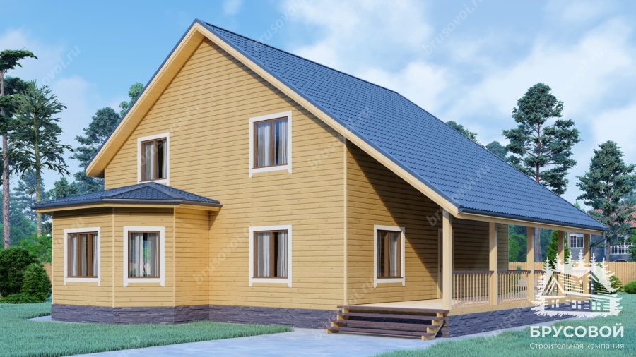 Главный вид проект БРУСОВОЙ №-185