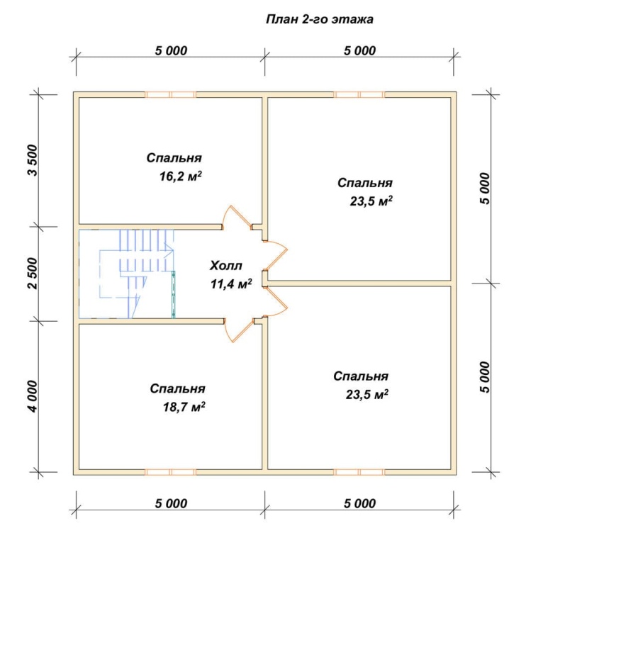План второго этажа проект БРУСОВОЙ №-185