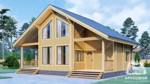 Проект дома из бруса 7х10, площадью 97 м2