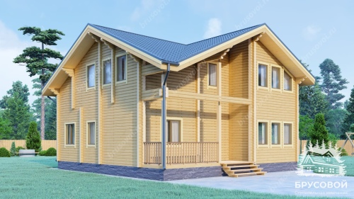 Проект дома из бруса 10х10, площадью 155 м2