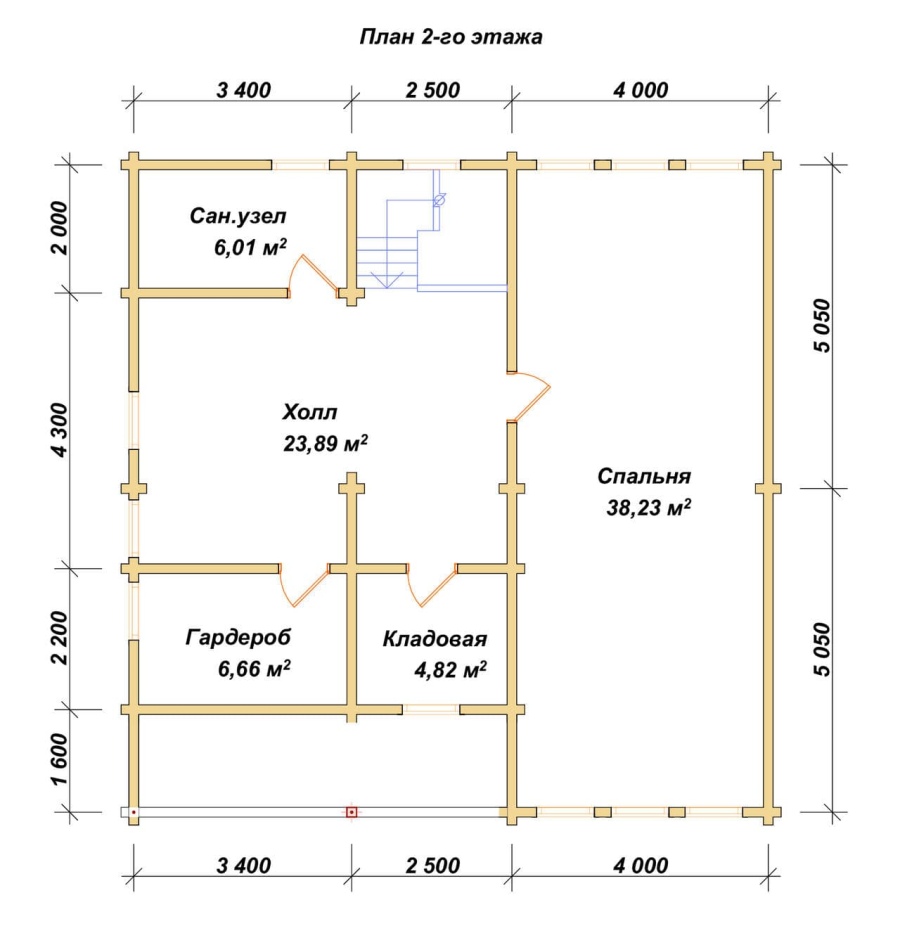 План второго этажа проект БРУСОВОЙ №-194