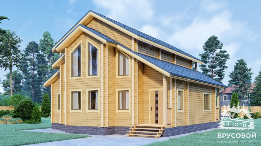 Главный вид проект БРУСОВОЙ №-195