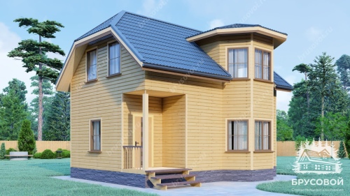 Проект дома из бруса 6х8, площадью 85 м2