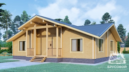 Проект дома из бруса 9х13, площадью 92 м2