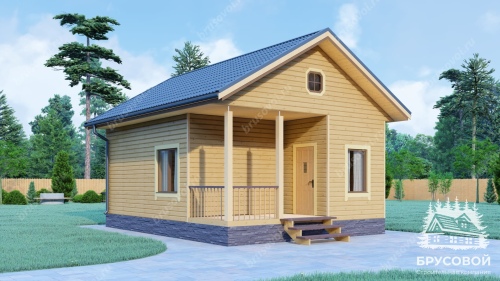 Проект дома из бруса 6х8, площадью 42 м2