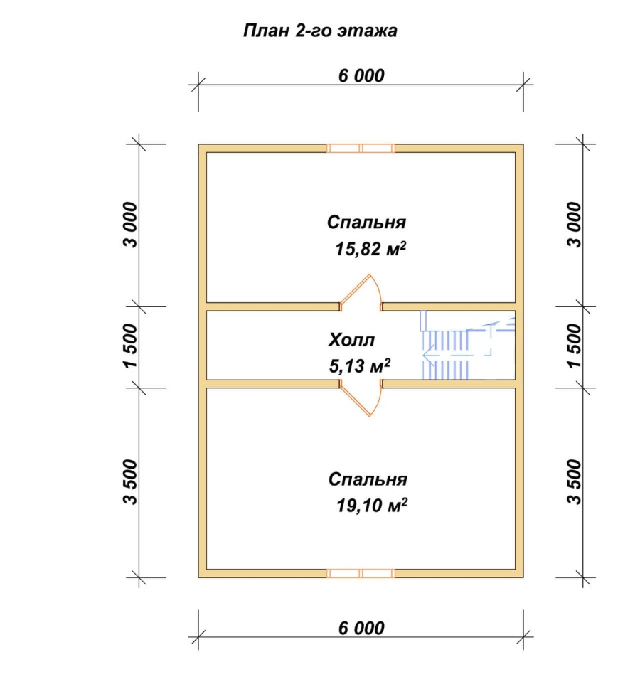 План второго этажа проект БРУСОВОЙ №-24