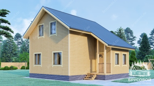 Проект дома из бруса 6х8, площадью 104 м2
