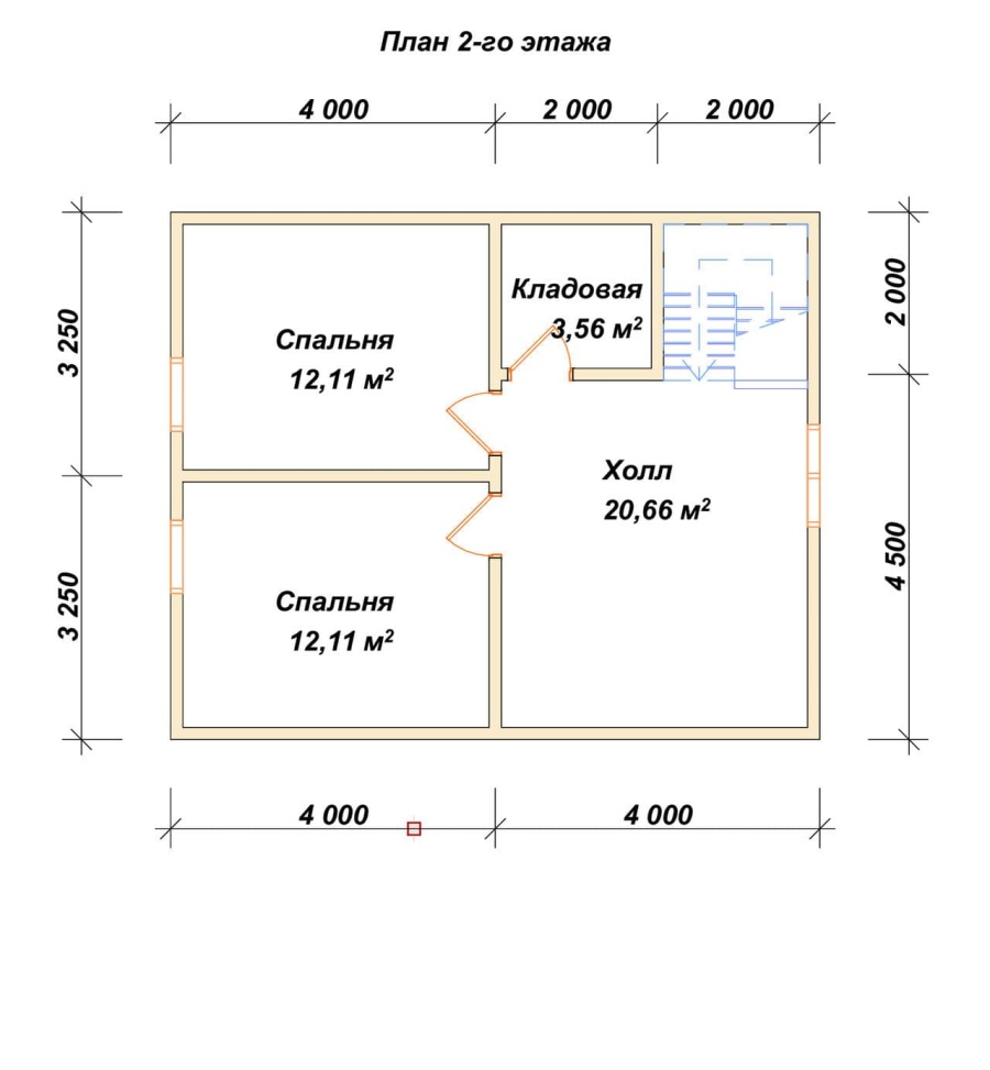 План второго этажа проект БРУСОВОЙ №-28