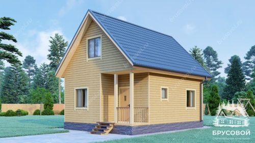 Проект дома из бруса 6х8, площадью 76 м2