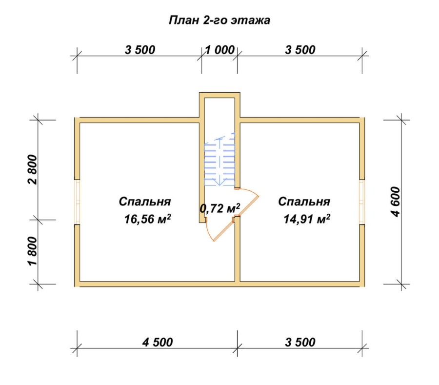 План второго этажа проект БРУСОВОЙ №-29