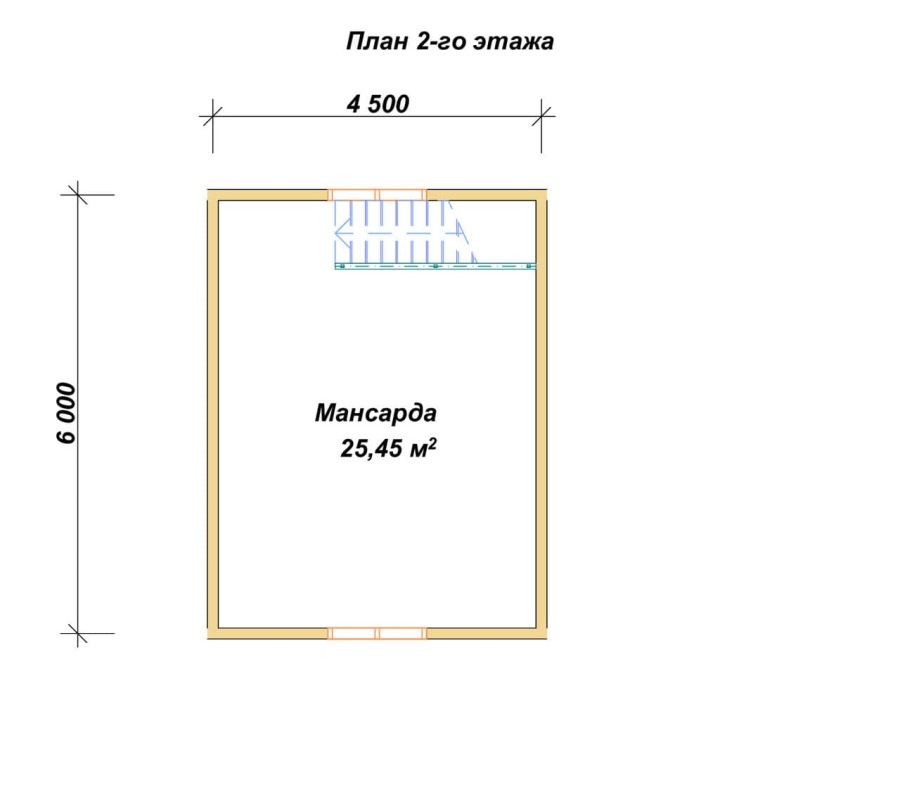 План второго этажа проект БРУСОВОЙ №-30