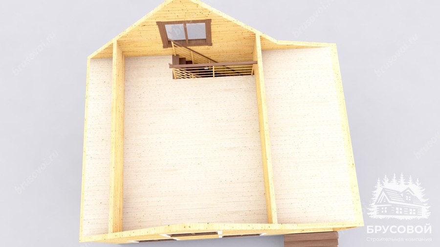 3d План второго этажа проект БРУСОВОЙ №-30