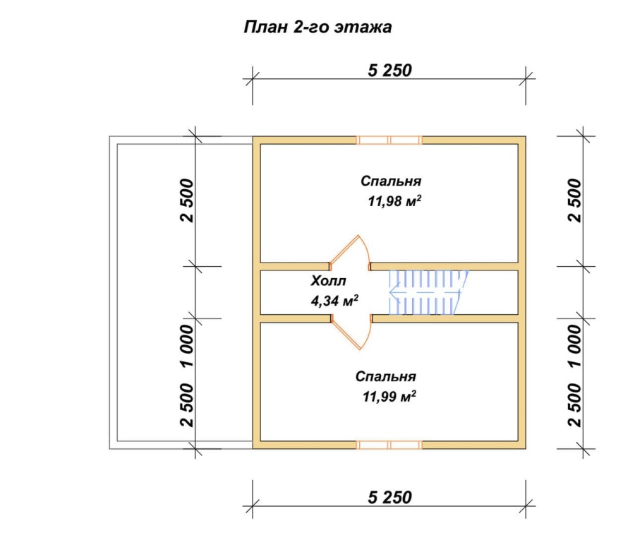 План второго этажа проект БРУСОВОЙ №-31