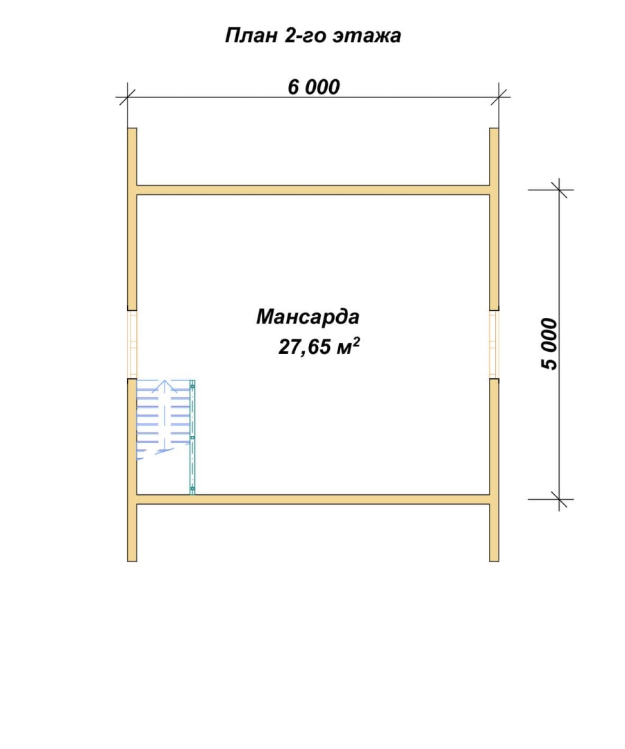 План второго этажа проект БРУСОВОЙ №-34