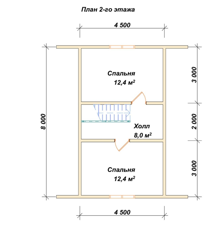 План второго этажа проект БРУСОВОЙ №-37