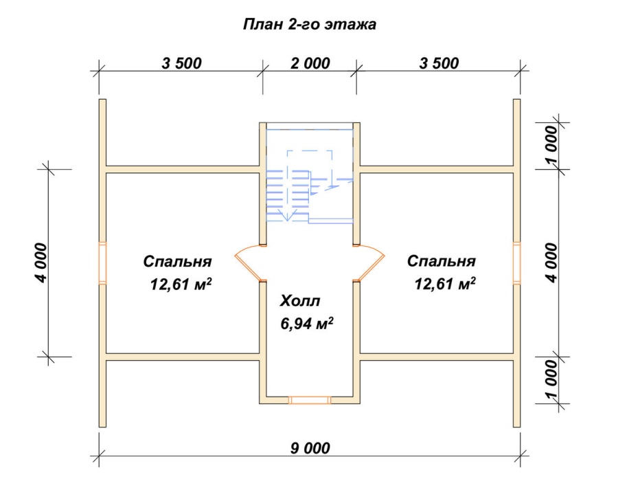 План второго этажа проект БРУСОВОЙ №-39